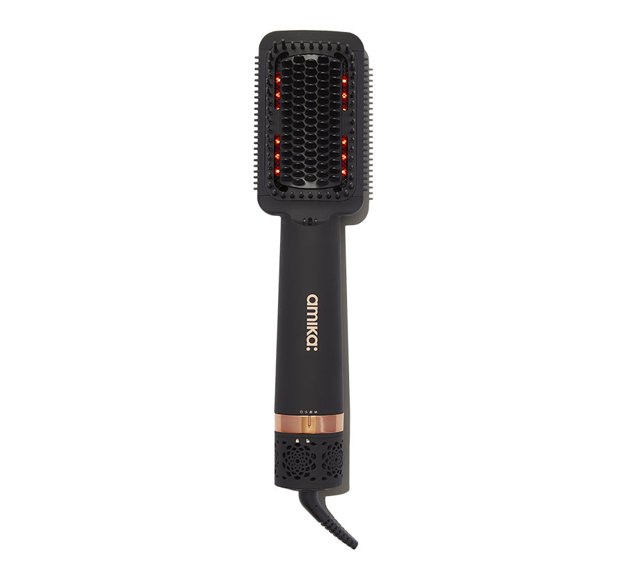 Amika double agent 2-in-1 blow dryer + straightening brush