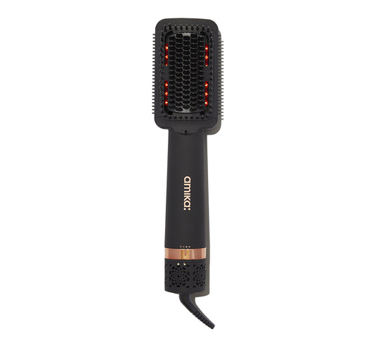 Amika double agent 2-in-1 blow dryer + straightening brush